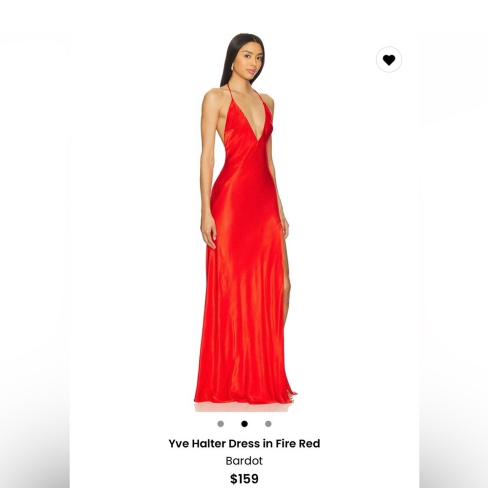 Bardot Fire Red Backless Dress